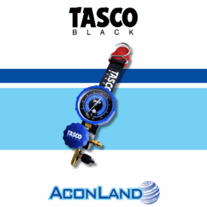 Tasco Black Single Gauge Set (R32/R410) With Magnetic Buckle (TB100 II)